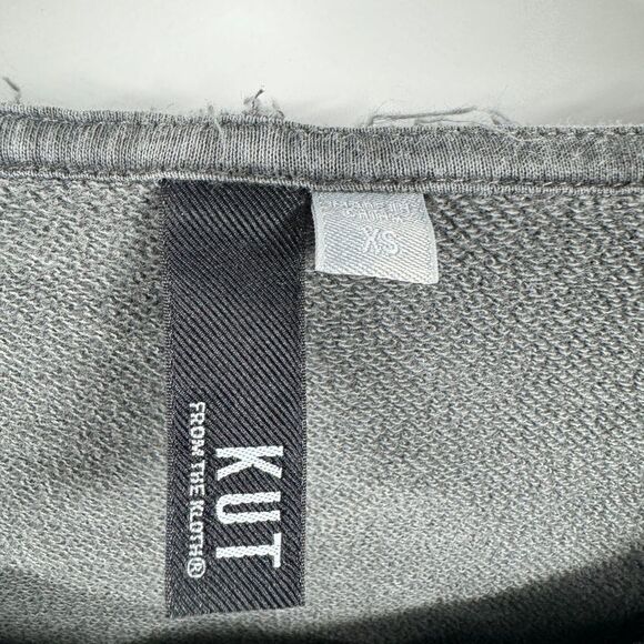Kut From the Kloth Acid Washed Distressed Sweatshirt XS - Picture 6 of 6